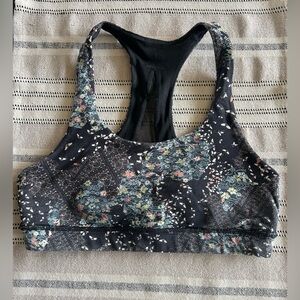 lululemon athletica Floral Sports Bra - Black and Multicolor